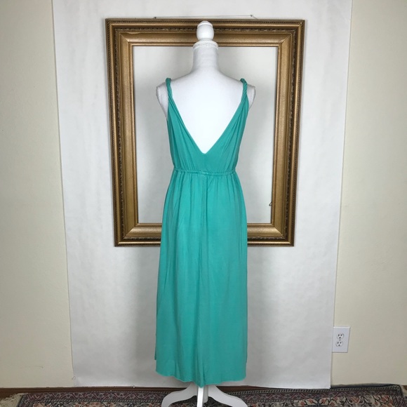 J. CREW mint green v neck empire waist midi dress - Picture 6 of 8